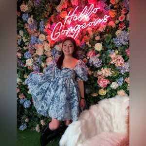 Selkie Louie Toile puff dress, size medium